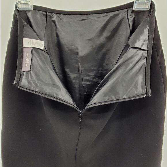 Liz Claiborne Vintage Black Lace Trim 3 Button‎ Whimsy  Midi Shirt Set Suit - Picture 8 of 16